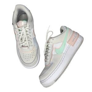 Nike Air Force One AF1 Sneaker Trainer Shadow Mint Peach 6.5